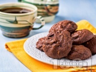 Рецепта Шоколадови маслени бисквити / сладки